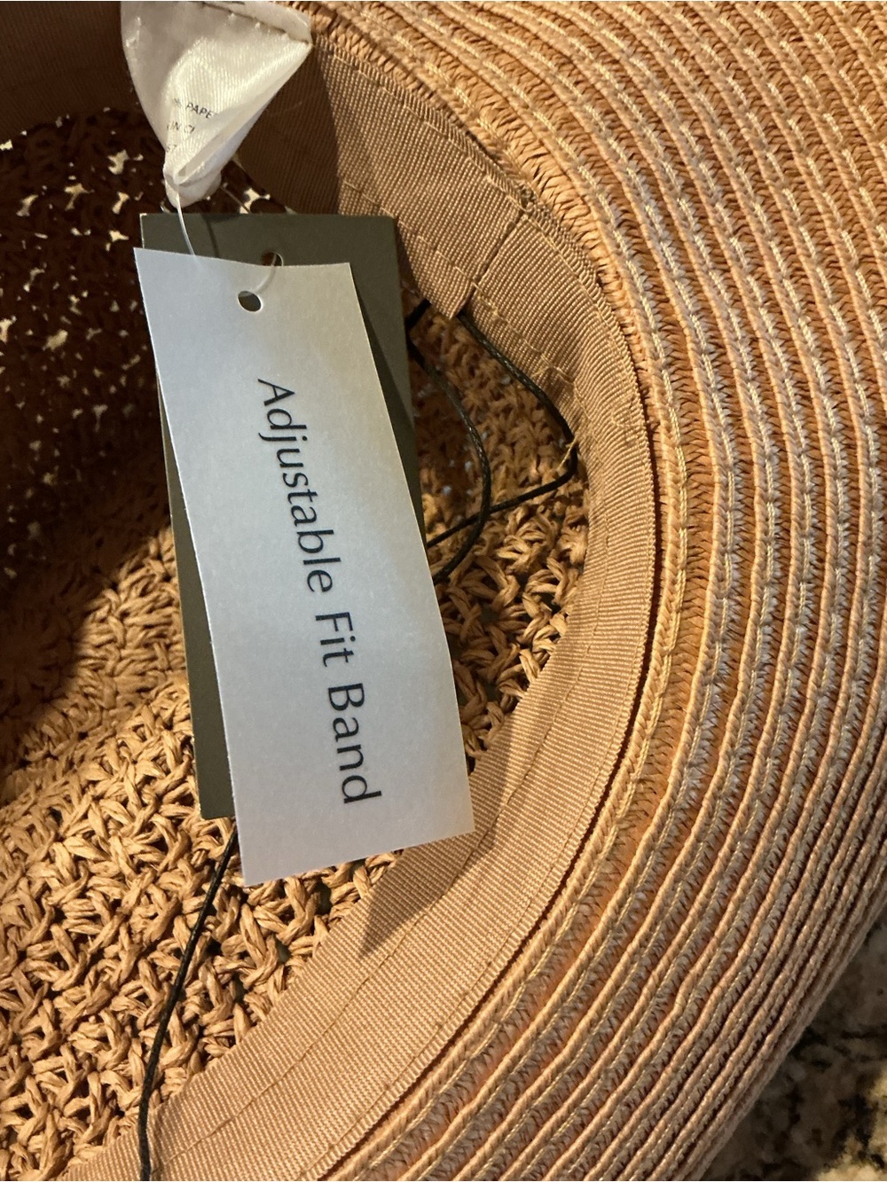 Crown Vintage Straw Wide-Brim Sun Hat in Natural Tan Size Small New w Tags - Picture 12 of 15